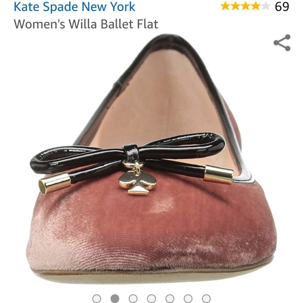 Kate Spade velvet and patent flats 9.5